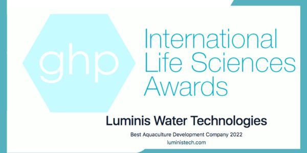 Announcement of Luminis Water Technologies winning International Life Science Award for sustainable aquaculture